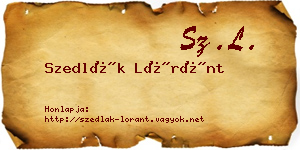 Szedlák Lóránt névjegykártya